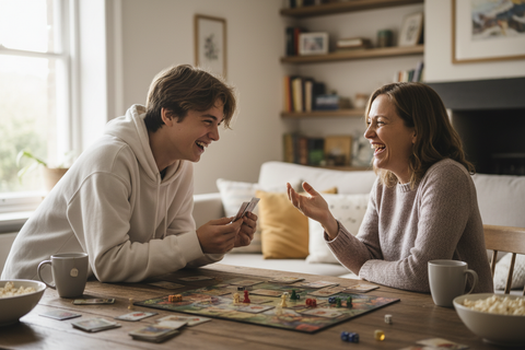 Teen playing family game - building connection and communication for 14-17 years